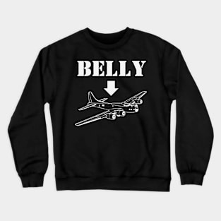 Belly Bomber funny food airplane joke Crewneck Sweatshirt